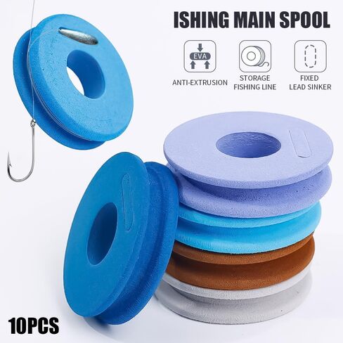 20pcs Portable EVA Color Double Foam Main Shaft Fishing Spool Tracking Line Winding Board Fish Line Accessories in Saudi Arabia