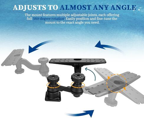 Aluminum Fish Finder Swivel Arm Mount for Ultra 126SV,Chartplotters & Depth Finder Mount Compatible with Lowrance,Garmin,Humminbird and More,for Boats in Saudi Arabia