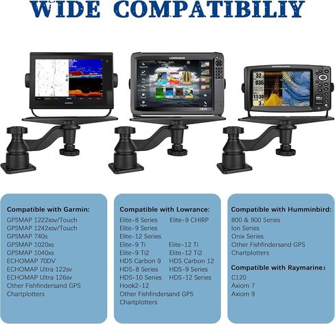 Aluminum Fish Finder Swivel Arm Mount for Ultra 126SV,Chartplotters & Depth Finder Mount Compatible with Lowrance,Garmin,Humminbird and More,for Boats in Saudi Arabia