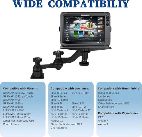 Aluminum Fish Finder Swivel Arm Mount for Ultra 126SV,Chartplotters & Depth Finder Mount Compatible with Lowrance,Garmin,Humminbird and More,for Boats in Saudi Arabia