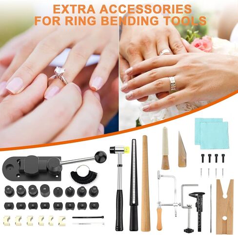 GAXPAK Ring Bender Tool, Spoon RingMaker Machine Jewelry Making Kit with Nylon Dies, Complete Ring Bending Tool Set Rings Measuring Kit Making Tool in Saudi Arabia