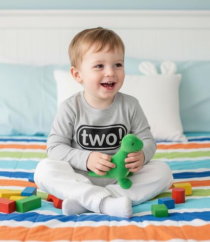 Two! Second Birthday T-Shirt Boy 2 Years Old Kid Party Outfit 2nd Tee Toddler in Saudi Arabia