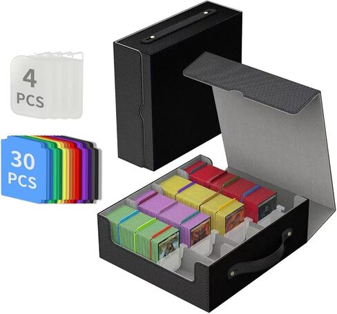 Trading Card Storage Box, MTG Deck Boxs, Card Storages Boxes, Baseball Cards Storage Boxs, Commander Decks Boxes, Sports Cards Storages, Mtg Commander Deckes Boxes,Deck Boxss Mtg (Black and Grey) in Saudi Arabia