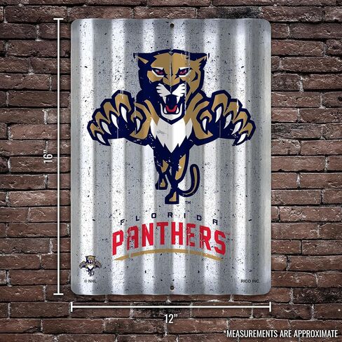 Rico Industries NHL Hockey 12" X 16" Tin Metal Roof Sign Home Décor For Sports Fan in Saudi Arabia