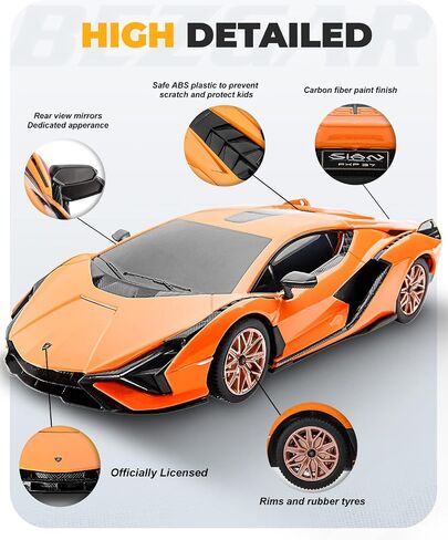 BEZGAR Porsche Remote Control Car - Officially Licensed Porsche 911 GT2 RS Toy Car 1:24 Porsche RC Car Model Vehicle Gift for Boys,Girls,Teens and Adults in Saudi Arabia