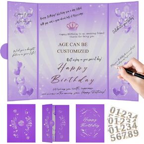 Black Gold 1st-99th Happy Birthday Party Decorations 18"x12" Birthday Guest Book for Men Women Suitable for All Ages Birthday Gifts Birthday Card in Kuwait