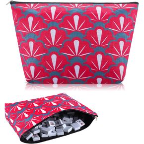 حقيبة Mahjong American Mahjong American Sanwuta سميكة اللون الأزرق المطبوع Mahjong Tiles Accessories 13 × 7.8 × 3.2 بوصة in Saudi Arabia