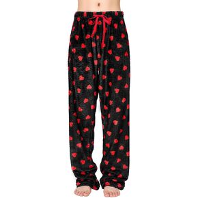 Womens Plush Pajama Pants Soft Fuzzy Pajama Bottoms for Women Cozy Pj Fleece Lounge Pants in Kuwait