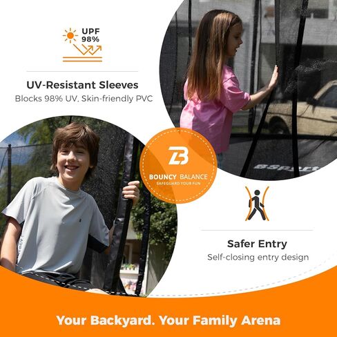 Trampoline Outdoor 10FT 14FT 16FT with Enclosure and Ladder, ASTM Approved W-Double Reinforced Frame, Recreational Trampoline for Kids and Adults in Saudi Arabia