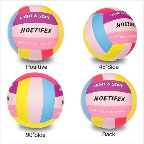 Soft Volleyball-Super Soft Fabric Light Volleyball for Indoor Practice Safe and Quiet Kids Youth Beginners House Yard Training Practice Games(Deflated) in Saudi Arabia