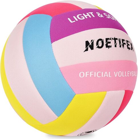Soft Volleyball-Super Soft Fabric Light Volleyball for Indoor Practice Safe and Quiet Kids Youth Beginners House Yard Training Practice Games(Deflated) in Saudi Arabia