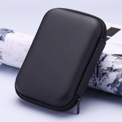 Small Electronics Organize, Portable Travel Cable Storage Bag, Multifunctional Cord Storage Case for USB Cable, Charger, Earphones, Memory Cards, U Disk-Black in Saudi Arabia