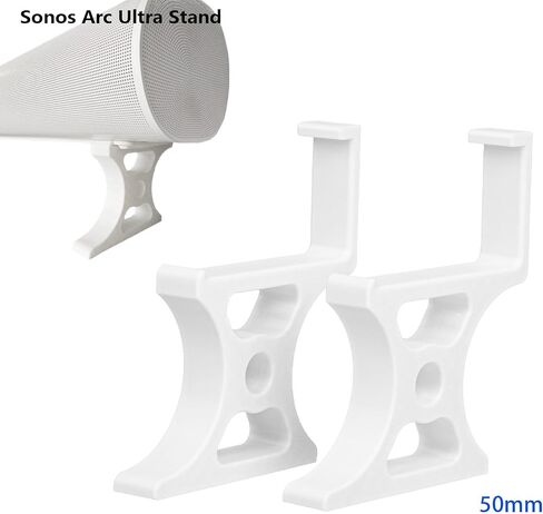 for Sonos Arc Ultra Stand, 5-Height Adjustable Soundbar Riser Base (25-75mm) - Perfect TV Alignment, Sturdy & Ventilated Design, Prevents Audio Blockage for Dolby Atmos, Tool-Free Setup (75mm Black) in Saudi Arabia