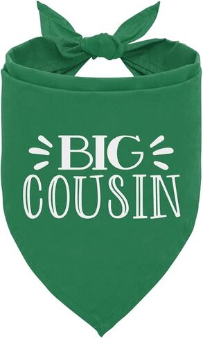 Big Cousin Baby Announcement Dog Bandana, Pregnancy Photo Prop Scarf Accessory for Dog Lovers, Pet Scarf Accessories for Small Medium Dogs Cats, Yellow Dogs Bandana in Saudi Arabia