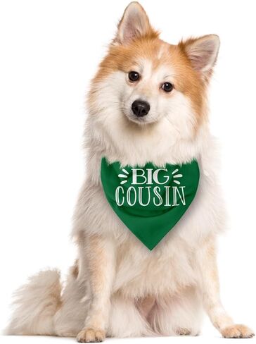 Big Cousin Baby Announcement Dog Bandana, Pregnancy Photo Prop Scarf Accessory for Dog Lovers, Pet Scarf Accessories for Small Medium Dogs Cats, Yellow Dogs Bandana in Saudi Arabia