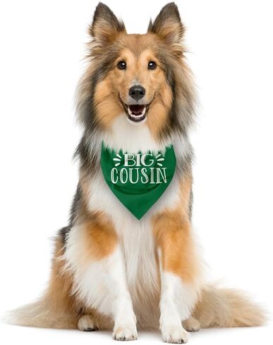 Big Cousin Baby Announcement Dog Bandana, Pregnancy Photo Prop Scarf Accessory for Dog Lovers, Pet Scarf Accessories for Small Medium Dogs Cats, Yellow Dogs Bandana in Saudi Arabia