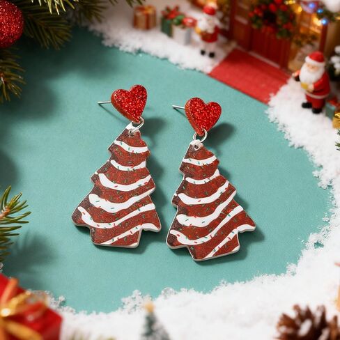 Christmas Earrings Set Snowman Dangle Drop Earrings Christmas Tree Jingle Bell Reindeer Snowflake Earrings Xmas Earrings Christmas Jewelry Christmas Gifts in Kuwait