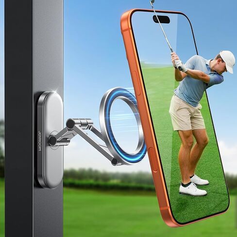 JOYROOM Upgraded Magnetic Golf Cart Phone Holder, [Tri-fold+All Metal] Magsafe Phone Holder Compatible with MagSafe iPhone 17 16 15 14 13 12 Fits EZGO Club Car Yamaha Icon Golf Cart Accessories Gifts in Saudi Arabia