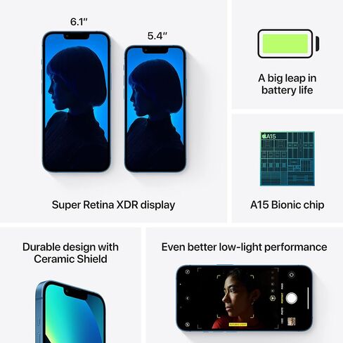 Apple iPhone 13 Mini, 128GB, Midnight - Unlocked (Renewed Premium) in Saudi Arabia
