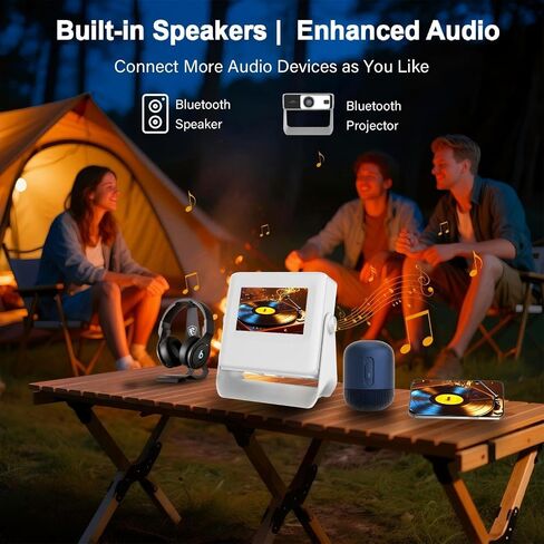 Touchscreen Portable Projector with WiFi6 and Bluetooth, Native 1080P 4K Support Built-in Apps, Dual-band WiFi, Full HD Movie Outdoor Projector, Home Theater Proyector in Saudi Arabia
