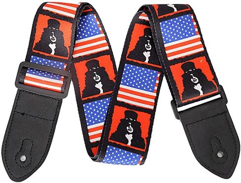 Widened Polyester Printed Guitar Strap for Standard Size Folk Guitars/Electric Guitars/Bass/Classical Guitars in Saudi Arabia