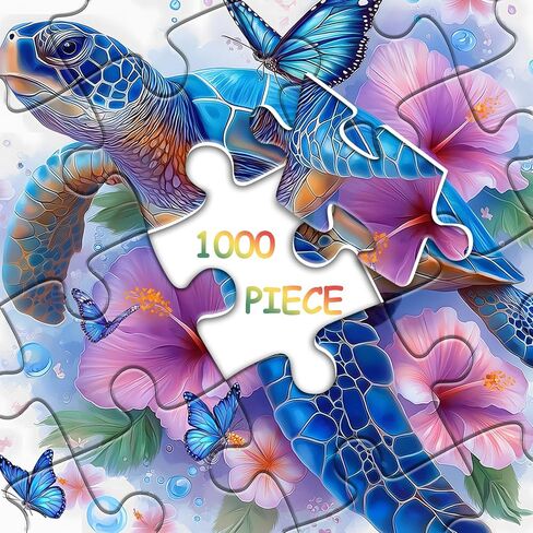 Magic Unicorn Puzzles for Adults 1000 Pieces, Nature Floral Butterfly Garden Jigsaw Puzzle, Flowers Animal Plant Forest Themed, Challenging for Adults in Saudi Arabia