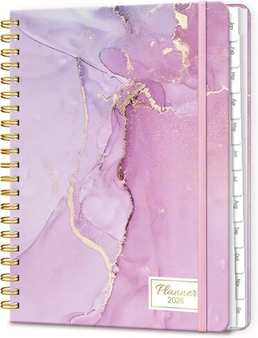 Lonely Oak Academic Planner 2025-2026 ، مخطط التقويم الأسبوعي والشهري 6.18 "× 8.5" مع علامات التبويب وجدول أعمال SPORAL SELAY A5 من يوليو 2025 إلى يونيو 2026 للطالب والمعلم (الرخام السماوي) in Kuwait