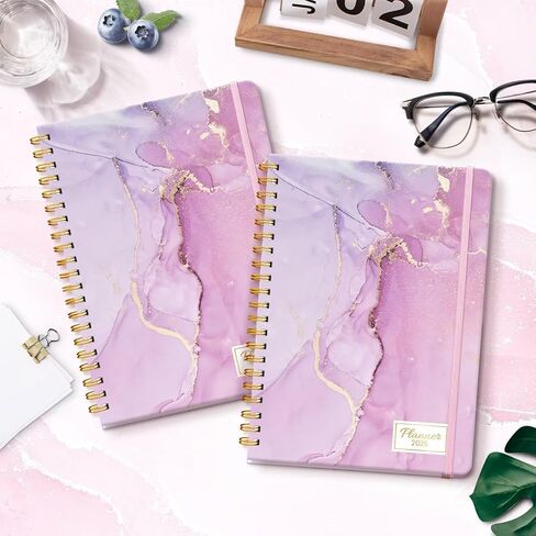 Lonely Oak Academic Planner 2025-2026 ، مخطط التقويم الأسبوعي والشهري 6.18 "× 8.5" مع علامات التبويب وجدول أعمال SPORAL SELAY A5 من يوليو 2025 إلى يونيو 2026 للطالب والمعلم (الرخام السماوي) in Kuwait