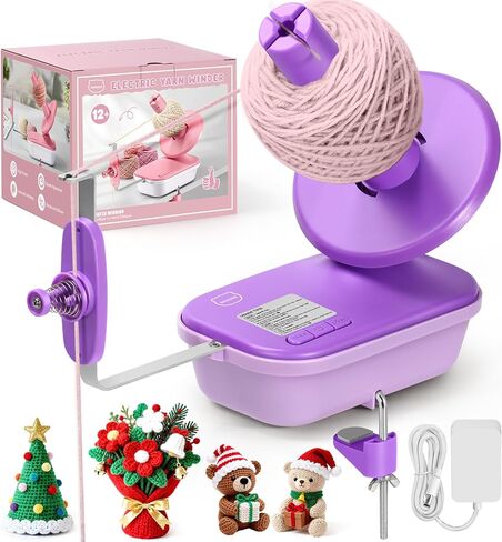 Miaoke Yarn Ball Winder Smooth Hand Crank ، مريح مع 12 دبوسًا ومكونة من مقص ، للحيوانات الكروشيه ، والتشكيل السهل ، والهدية ، ومساعد جيد لمحاكمة المتحمسين in Kuwait