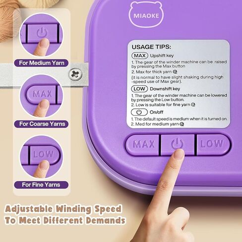 Miaoke Yarn Ball Winder Smooth Hand Crank ، مريح مع 12 دبوسًا ومكونة من مقص ، للحيوانات الكروشيه ، والتشكيل السهل ، والهدية ، ومساعد جيد لمحاكمة المتحمسين in Kuwait
