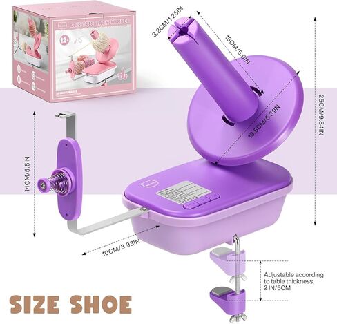 Miaoke Yarn Ball Winder Smooth Hand Crank ، مريح مع 12 دبوسًا ومكونة من مقص ، للحيوانات الكروشيه ، والتشكيل السهل ، والهدية ، ومساعد جيد لمحاكمة المتحمسين in Kuwait