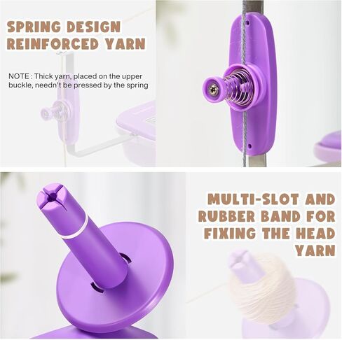 Miaoke Yarn Ball Winder Smooth Hand Crank ، مريح مع 12 دبوسًا ومكونة من مقص ، للحيوانات الكروشيه ، والتشكيل السهل ، والهدية ، ومساعد جيد لمحاكمة المتحمسين in Kuwait