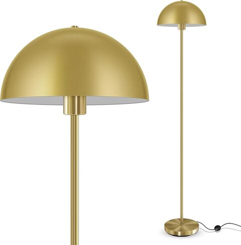 Modern Mushroom Floor Lamps for Living Room 66Inch, Tall Industrial Floor Lamp, Black Metal Standing Lamp with Dome Shade, Mid Century Loft Corner Reading Lamp for Bedroom Office Nursery Room, NO BULB in Saudi Arabia