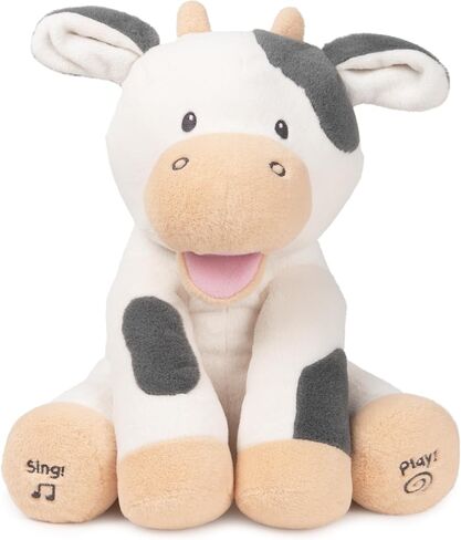 GUND Baby Peeki The Puppy Animated Plush, Singing Stuffed Animal, Sensory Toy for Babies and Toddlers, Plays Peek-a-Boo and Sings, Brown/Cream, 12" in Saudi Arabia