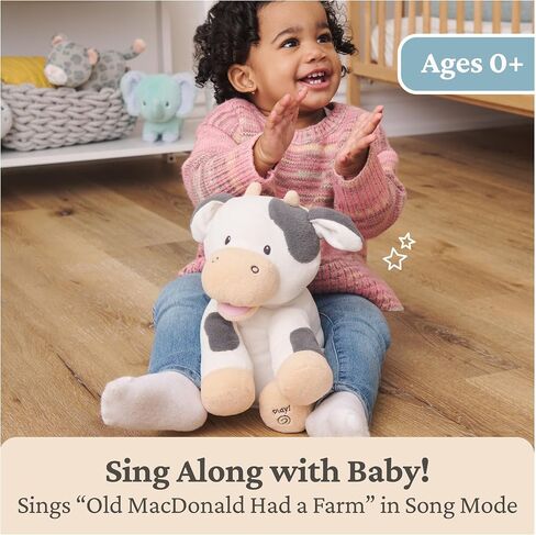 GUND Baby Peeki The Puppy Animated Plush, Singing Stuffed Animal, Sensory Toy for Babies and Toddlers, Plays Peek-a-Boo and Sings, Brown/Cream, 12" in Saudi Arabia