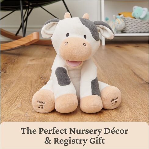GUND Baby Peeki The Puppy Animated Plush, Singing Stuffed Animal, Sensory Toy for Babies and Toddlers, Plays Peek-a-Boo and Sings, Brown/Cream, 12" in Saudi Arabia