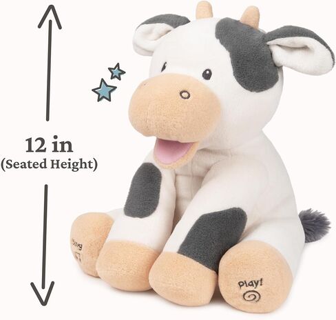GUND Baby Peeki The Puppy Animated Plush, Singing Stuffed Animal, Sensory Toy for Babies and Toddlers, Plays Peek-a-Boo and Sings, Brown/Cream, 12" in Saudi Arabia