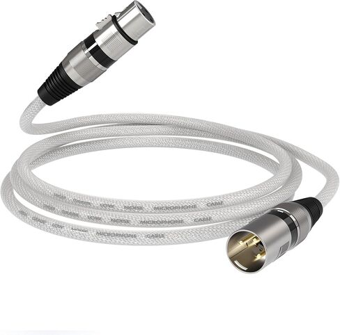 XLR Microphone Cable 10FT Male to Female Balanced Mic Cord with Oxygen-Free Copper 3-Pin XLR Connectors for Audio Mixer Studio Monitor PA System Microphone Podcast Recording in Kuwait