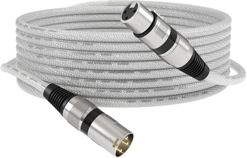XLR Microphone Cable 10FT Male to Female Balanced Mic Cord with Oxygen-Free Copper 3-Pin XLR Connectors for Audio Mixer Studio Monitor PA System Microphone Podcast Recording in Kuwait