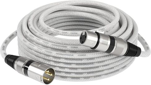 XLR Microphone Cable 10FT Male to Female Balanced Mic Cord with Oxygen-Free Copper 3-Pin XLR Connectors for Audio Mixer Studio Monitor PA System Microphone Podcast Recording in Kuwait