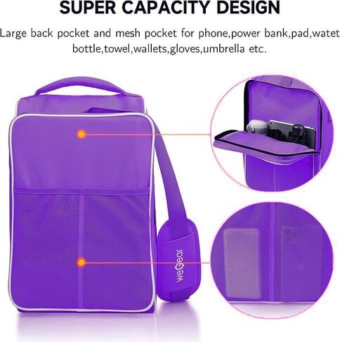 حقيبة تزلج من CELLGEAR للكبار حقيبة زلاجات دوارة، حقيبة حمل كبيرة الحجم للزلاجات الجليدية مع حزام كتف قابل للتعديل من النايلون وحقائب تزلج مضمنة للفتيات والأولاد والنساء والرجال in Kuwait