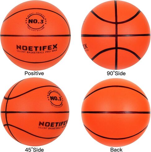 Silent Basketball Size 7 (29.5") – High-Density Foam PU Indoor Basketball 580g, Real Feel & Bounce Like Official Ball, Quiet Dribbling Training Ball, No-Compression Delivery No Crease in Saudi Arabia