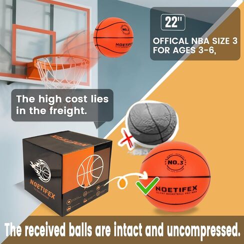 Silent Basketball Size 7 (29.5") – High-Density Foam PU Indoor Basketball 580g, Real Feel & Bounce Like Official Ball, Quiet Dribbling Training Ball, No-Compression Delivery No Crease in Saudi Arabia