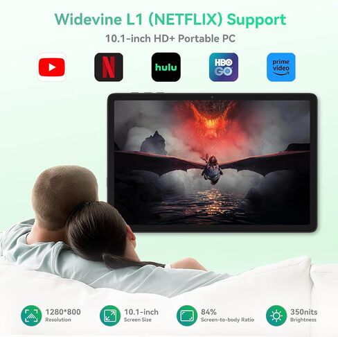 تابلت أندرويد 15، 10 بوصة مع قلم لوحة مفاتيح وماوس، 24 جيجابايت + 256 جيجابايت/2 تيرابايت TF، Gemini AI/Widevine L1/Octa-Core/8MP AI Camera/1080P/5G WiFi/OTG/GPS/Bluetooth 5.0/فتح الوجه/الألعاب/ضمان لمدة عامين in Kuwait