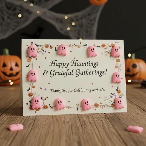 60pcs Ghost Flatback راتنج سحر - الهالوين Mini Kawaii Grimace Ghost Cabochons لحرف DIY ، علبة الهاتف ، مقطع شعر ، صنع مجوهر in Kuwait