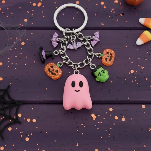60pcs Ghost Flatback راتنج سحر - الهالوين Mini Kawaii Grimace Ghost Cabochons لحرف DIY ، علبة الهاتف ، مقطع شعر ، صنع مجوهر in Kuwait
