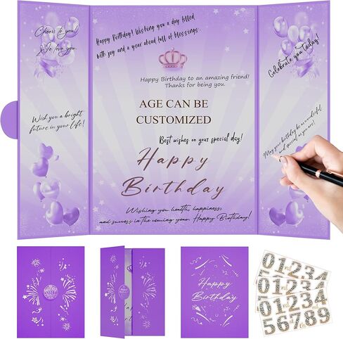 Black Gold 1st-99th Happy Birthday Party Decorations 18"x12" Birthday Guest Book for Men Women Suitable for All Ages Birthday Gifts Birthday Card in Kuwait