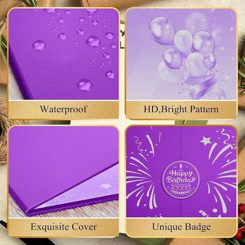 Black Gold 1st-99th Happy Birthday Party Decorations 18"x12" Birthday Guest Book for Men Women Suitable for All Ages Birthday Gifts Birthday Card in Kuwait