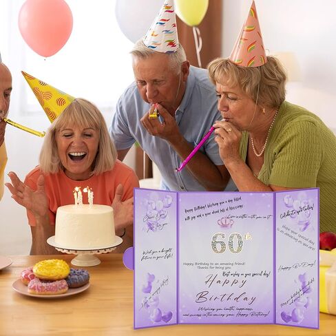 Black Gold 1st-99th Happy Birthday Party Decorations 18"x12" Birthday Guest Book for Men Women Suitable for All Ages Birthday Gifts Birthday Card in Kuwait