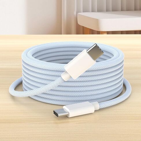 [MFi Certified] 10FT Long USB C to USB C Charging Cable Cord for iPhone 16/16 Plus/16 Pro/16 Pro Max/15/15 Plus/15 Pro/15 Pro Max/Galaxy/Pixel, 60W Woven iPhone 16 Charger Cord, Blue in Saudi Arabia